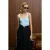 Slim fit tanktop met U-hals en drukknopen