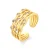 Luxenter Ring in Brilliant Metal en Zirconia Alloy afgewerkt in 18 karaats geel goud – Ulethel