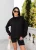 Sweat-shirt noir oversize brodé
