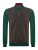 Jacey Quinn Gebreid vest  grasgroen / rood / zwart