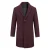 Heren lange slim fit winter warme zakelijke wollen jas rood