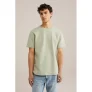 WE Fashion T-shirt met textuur lichtgroen