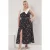 Trendyol Curve Dames Meerkleurig Bloemen Midi Mouwloos Casual A-lijn Grote maten Jurk