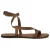 Manebi Bruine Kalfsleren Bos Taurus Platte Sandalen