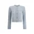 Geribbelde Brei Knopen Cardigan