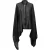 Rick Owens Zip Poncho in zwarte zijde
