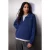 TRENDYOLMİLLA Dames Donkerblauw Colorblock Lang Relaxed fit Sweatshirts