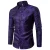 Slim-fit geborduurd paars paisley-overhemd