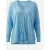 Lichtgewicht azuurblauwe blouse met knoopsluiting