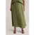 WE Fashion Curve midi rok olijfgroen