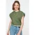 TRENDYOLMİLLA Dames Kaki Effen Mouwloos Regular fit T-shirts