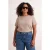 Trendyol Curve Dames Beige Effen Kort Regular fit Grote maten T-shirts