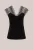 WE Fashion – Dames singlet met kant – Curve – Zwart –  Plus Size