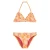 WE Fashion halter bikini met ruches oranje/roze