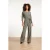 Smashed Lemon Jumpsuit met wijde pijpen en tweedlook stof zwart en wit |