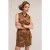 Motivi Satin Saharienne Style Dress Brown