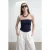 Dames Strapless Crop Bandeau Top