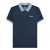 Lambretta Heren Gingham Big & Tall Polo Shirt (Marineblauw)