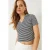 Gestreepte Slim Fit Crop T-shirt