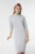 comma midi jurk lichtgrijs