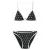 LMTD triangel bikini met stipdessin zwart/wit