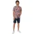 Threadbare Mannen Latham Bloemen Regular Shirt (Perzik)