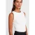 Geribbelde Mouwloze Boot-Hals Blouse