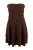 Trendyol Curve Dames Bruin Effen Kort / Mini Mouwloos Casual Skater Grote maten Jurk