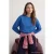 TRENDYOLMİLLA Dames Donkerblauw Effen Lang Oversized Sweatshirts