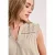 Street One Dames Blousetop met gespleten hals en shiffley-details in Beige