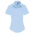 Premier Dames/Dames Katoen Popeline Stretch Overhemd met Korte Mouwen (Lichtblauw)
