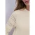Street One Dames Shirt met geperforeerde mouwen in Beige