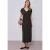 Street One Dames Midi-jurk met V-hals in een gebreide look in Bruin