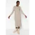 TRENDYOLMİLLA Dames Bruin Effen Maxi Lang Casual Recht Jurken