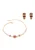 faina Sieraden set  goud / lichtgroen / lila / rood