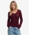 Athletic Button Down Longsleeve Top Red