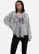 Grijze oversized trui met strik aan de voorkant