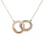 Circle Twin hangers – roségoud en kristal