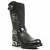 New Rock heren zwart lederen gotische cowboylaarzen – MR030-S1