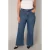 Base Level Curvy high waist wide leg jeans medium blue denim
