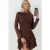 Rimpelige Crew Neck Mini Jurk