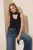 TRENDYOLMİLLA Dames Zwart Effen Mouwloos Getailleerd Blouses