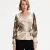 Cross Heart Top met bloemenprintmouwen