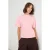 TRENDYOLMİLLA Dames Roze Effen Kort Relaxed fit T-shirts