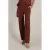 Yest wide leg high waist broek bruin