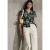 Street One Studio Dames Gedessineerde blouse met korte mouwen in Groen