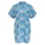 OBJECT jacquard gebloemde korte jurk – blauw