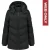 Malelions Women Signature Mid-Length Puffer Jacket | Black