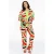 YOEK bootcut broek met all over print meerdere kleuren