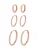Hey Happiness Oorbellen ‘Clear Trio’  rose-goud